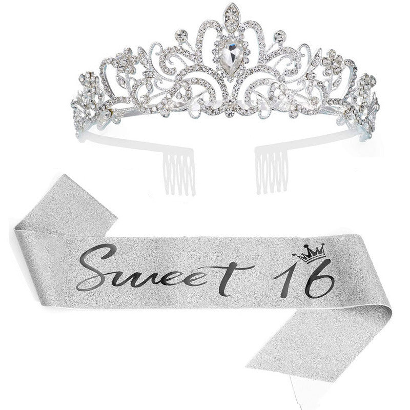 Women's Sparkling Crown with Radiant Rhinestone Embellishment Stornfield