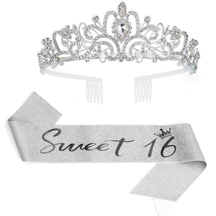 Women's Sparkling Crown with Radiant Rhinestone Embellishment Stornfield