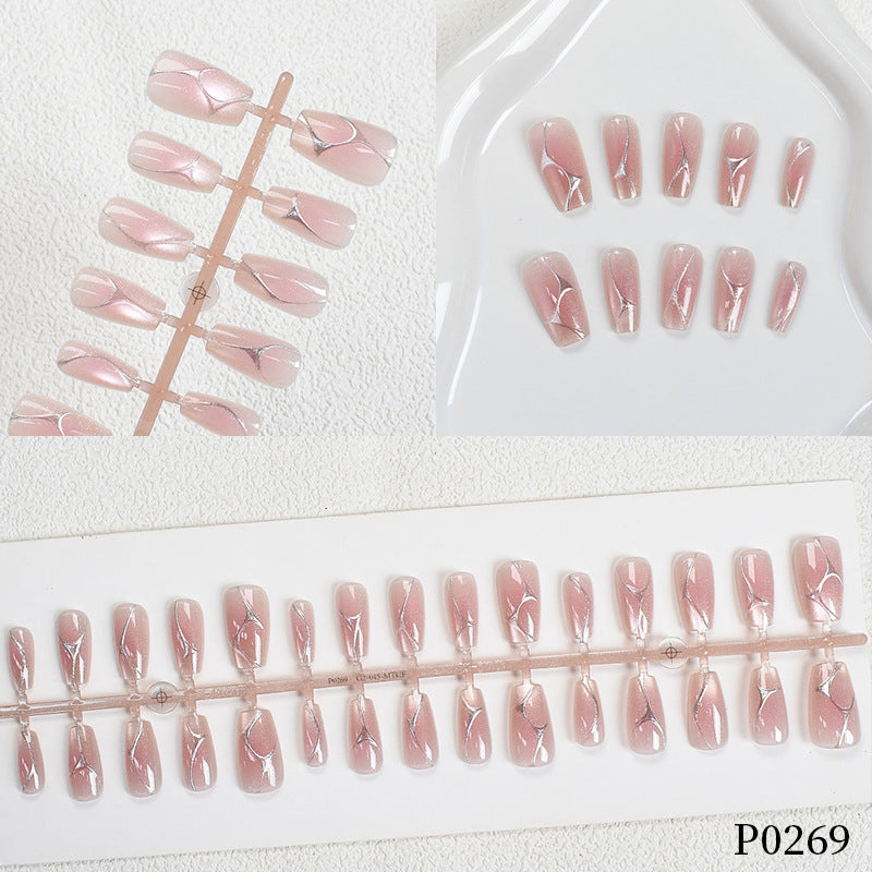 Elegant Artistic Press-On Nail Tips Stornfield
