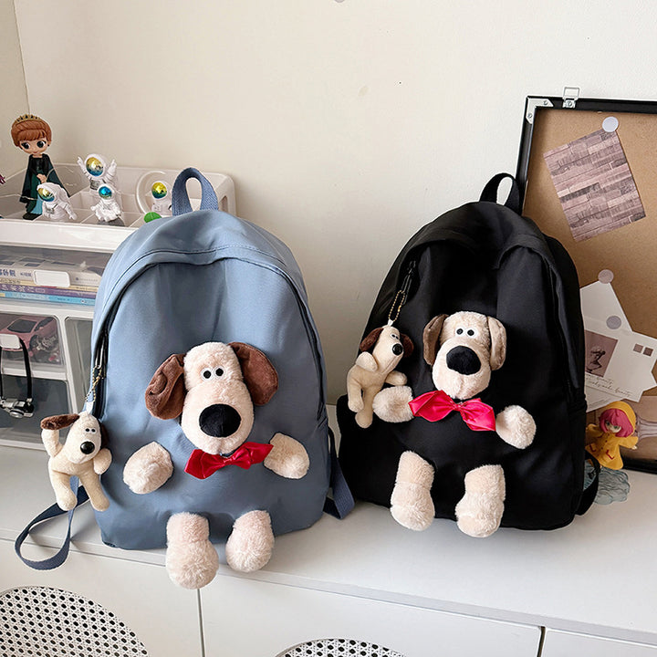 Plush Cartoon Dog-Themed Backpack