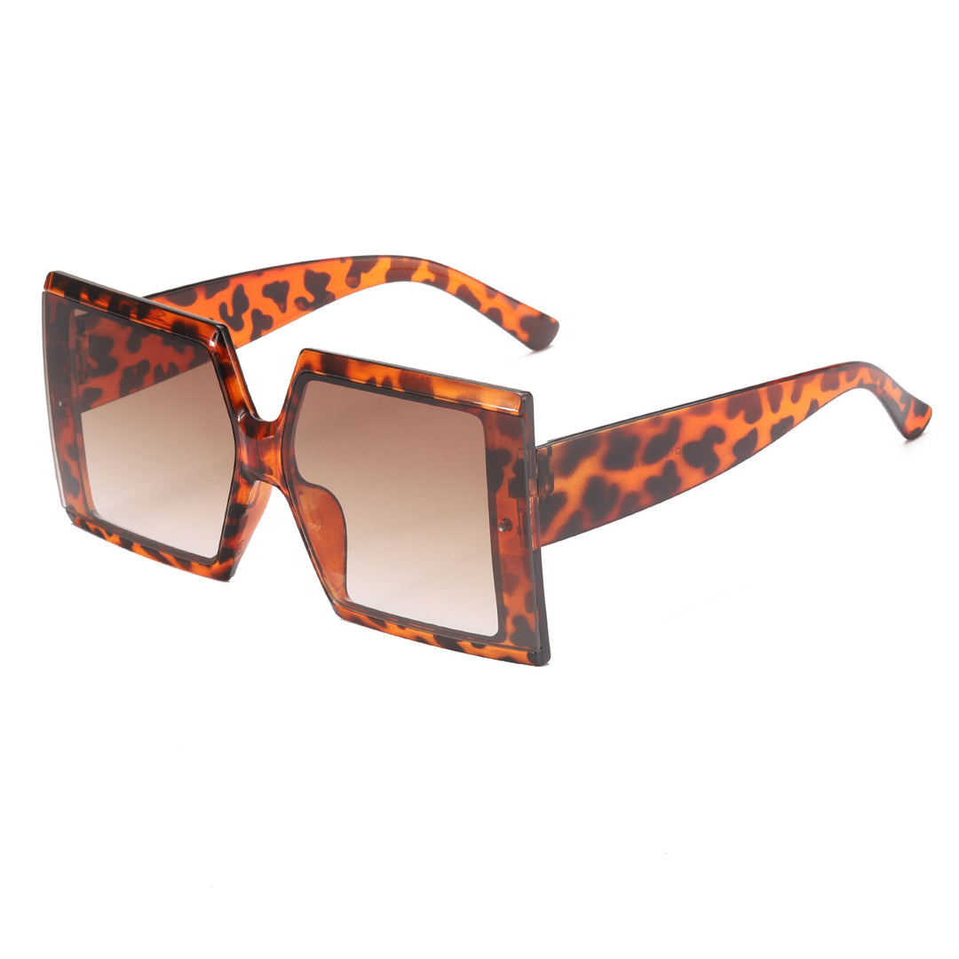 Ladies oversized sunglasses with trendy leopard print Stornfield
