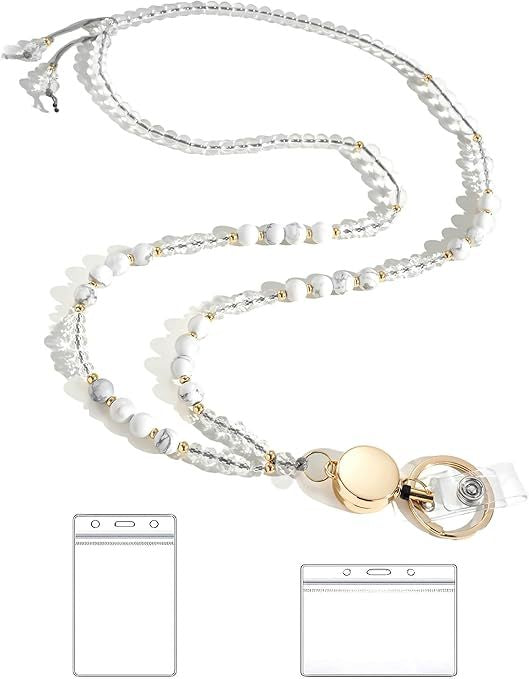 Beaded Lanyard with Retractable ID Holder Stornfield