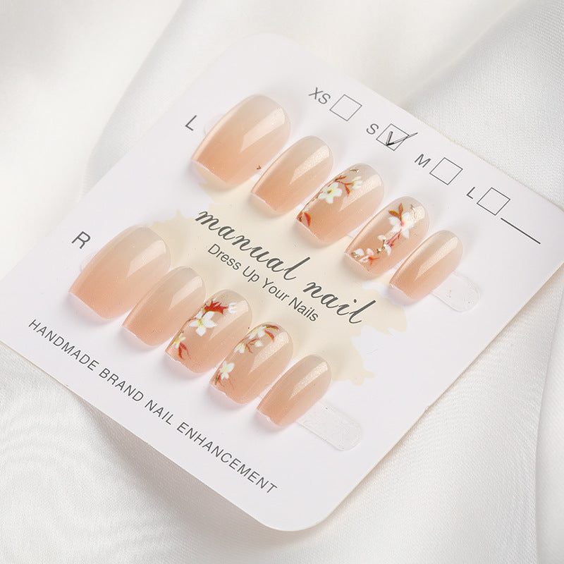Artistic Floral Press-On Nail Design Set Stornfield
