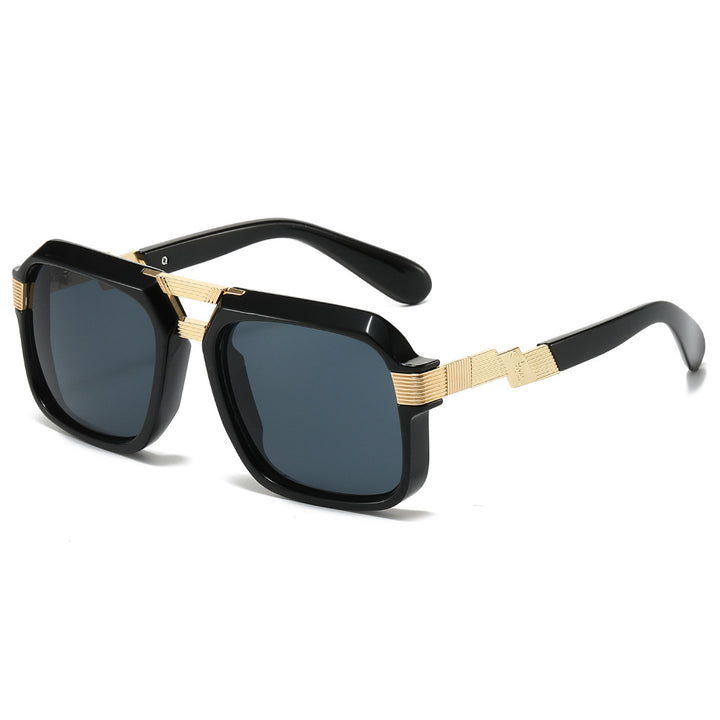 Oversized Square Sunglasses with Metallic Detailing Stornfield