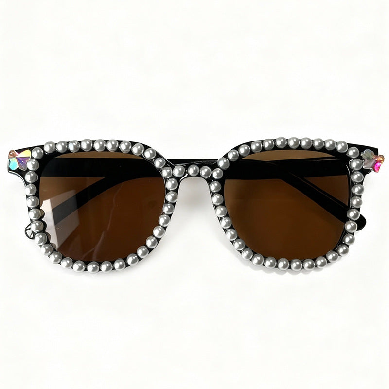 Luxury Pearl-Embellished Cat-Eye Sunglasses Stornfield