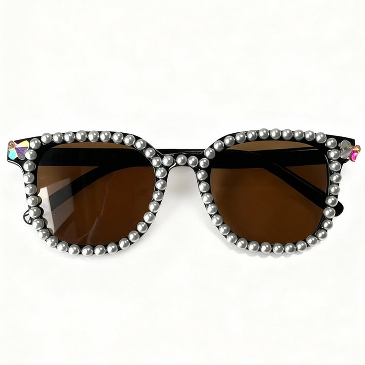 Luxury Pearl-Embellished Cat-Eye Sunglasses Stornfield