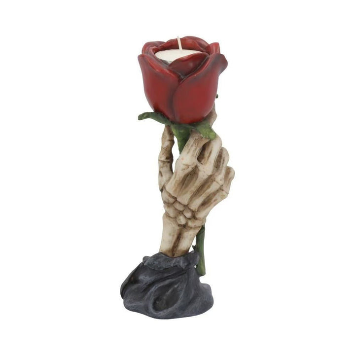 Gothic Skeleton Hand Rose Candle Holder Stornfield