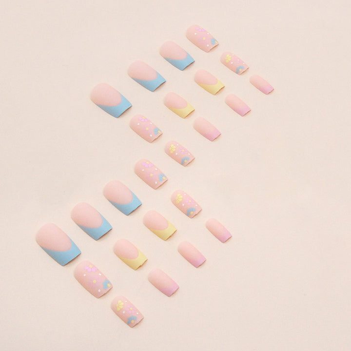 Floral Embellished Acrylic Nail Tips Stornfield