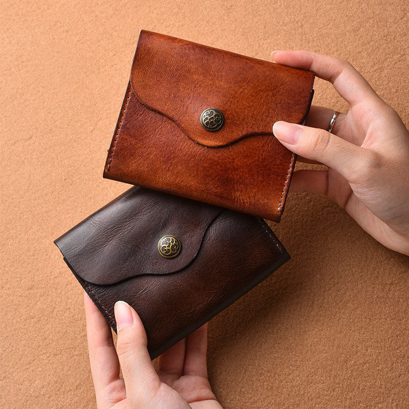 Vintage-Inspired Leather Card Holder