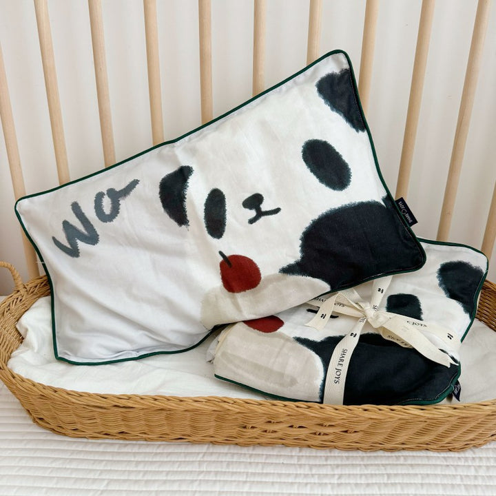 Toddler Plush Decorative Headrest and Lightweight Nursery Blanket Set