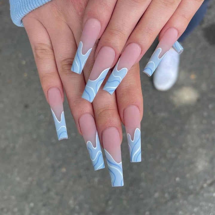 Artificial nail extensions with wave design Stornfield