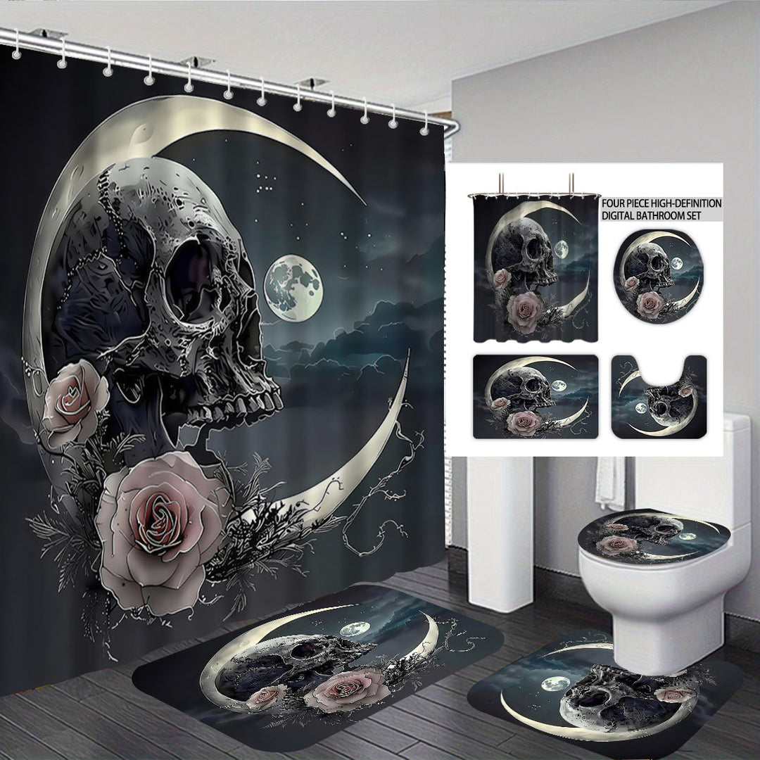 Artistic Skull Themed Bathroom Set Stornfield
