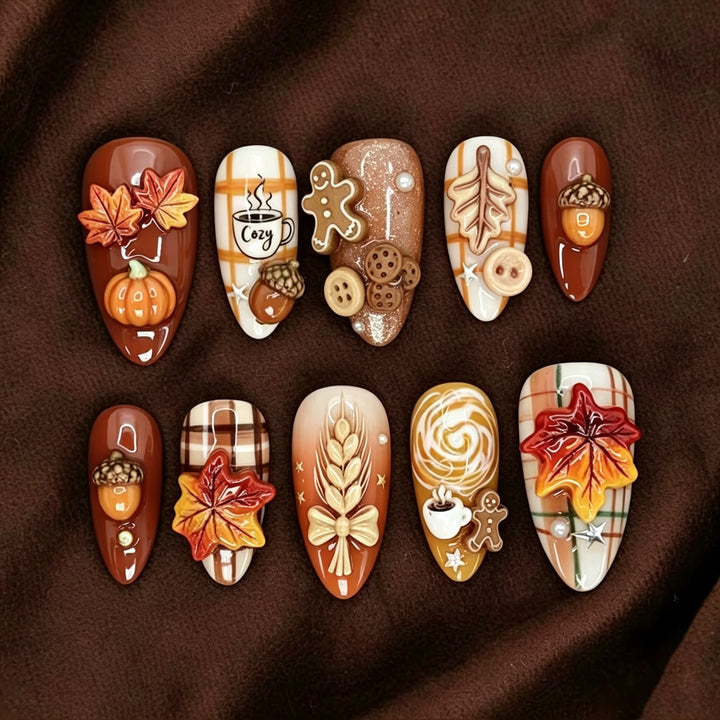 Creative Nail Art Set with Autumn Designs Stornfield