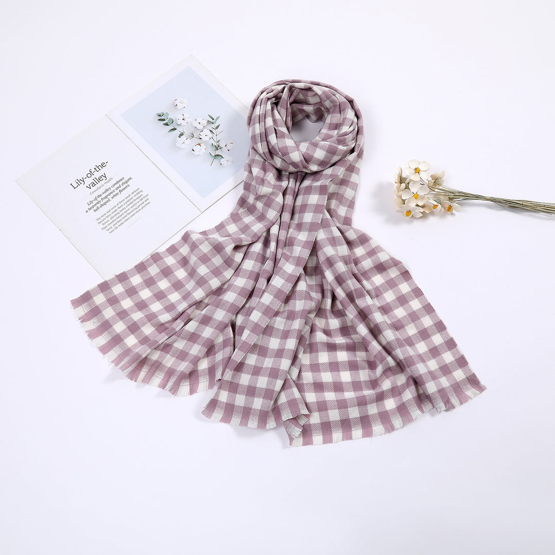 Ladies comfortable check scarf Stornfield