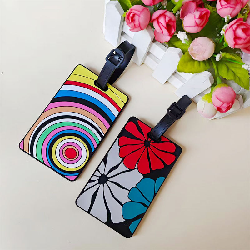 Unisex luggage tag in creative rainbow design Bowlift