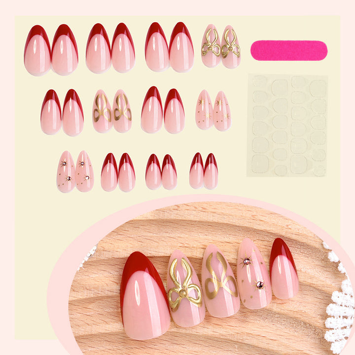 Designer Artificial Nail Set with Elegant Lace Design Stornfield