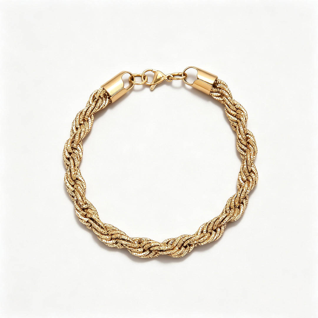 Braided Gold Statement Bracelet Stornfield
