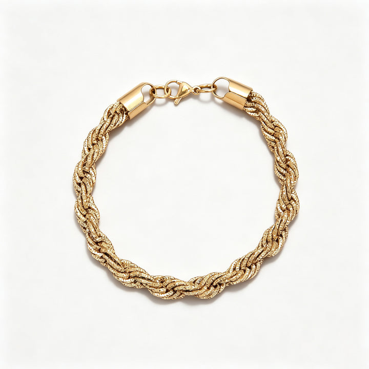 Braided Gold Statement Bracelet Stornfield