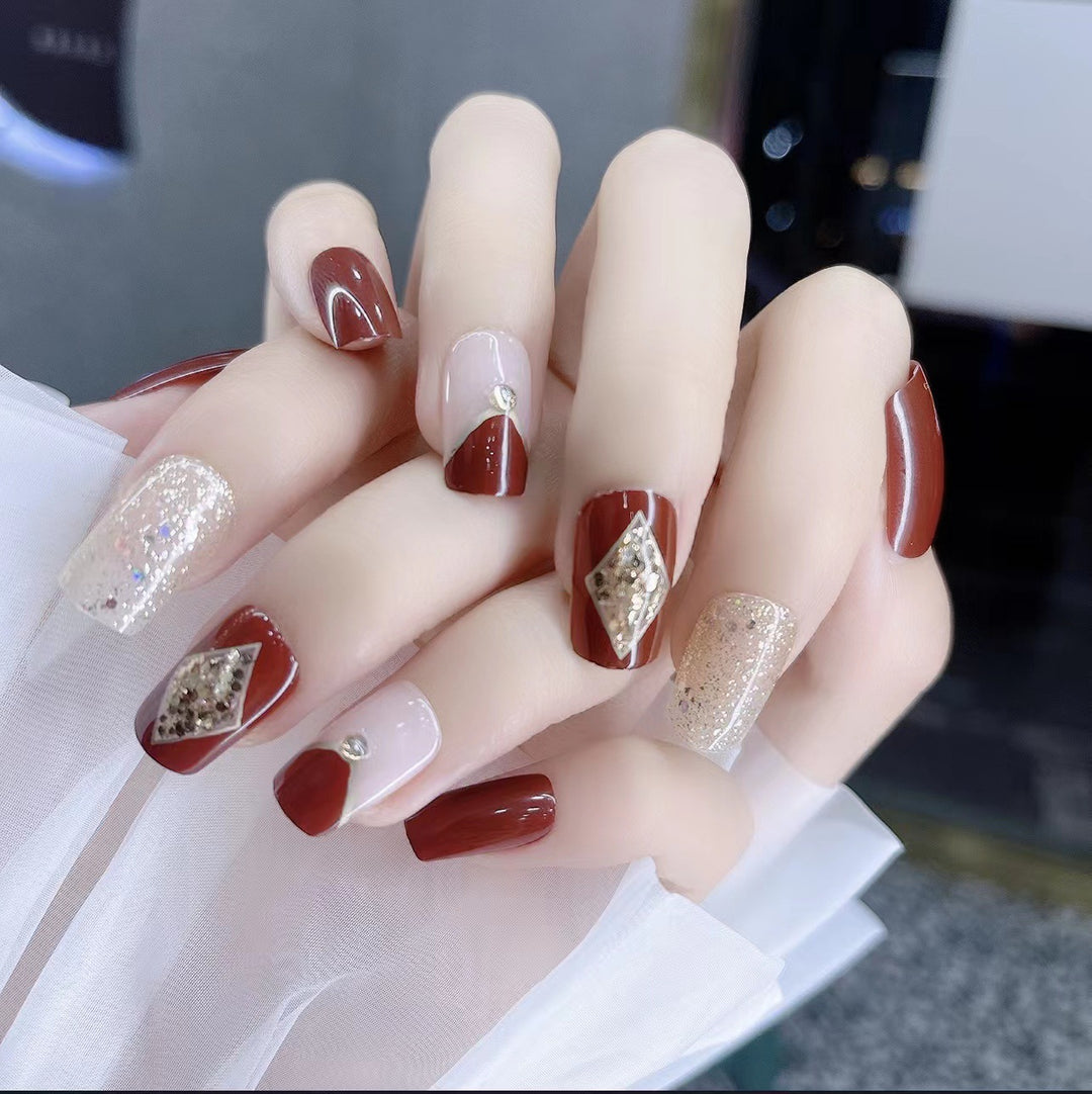 Decorative Glitter Press-On Nails Stornfield