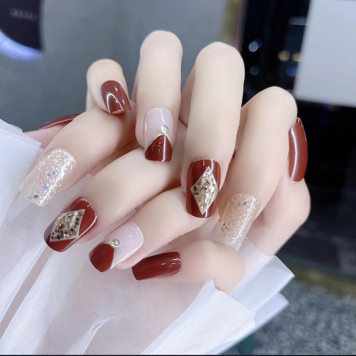 Decorative Glitter Press-On Nails Stornfield