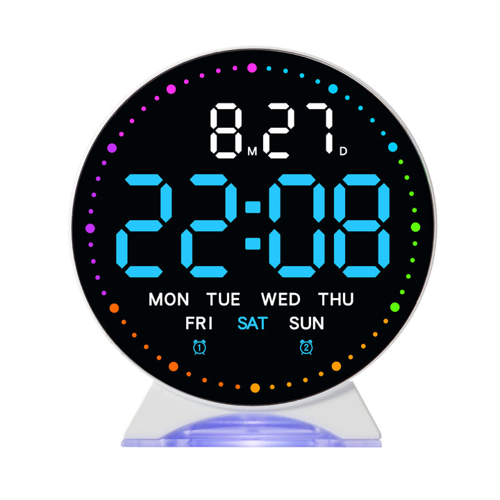 Digital alarm clock with large LED display and multifunctional display Stornfield