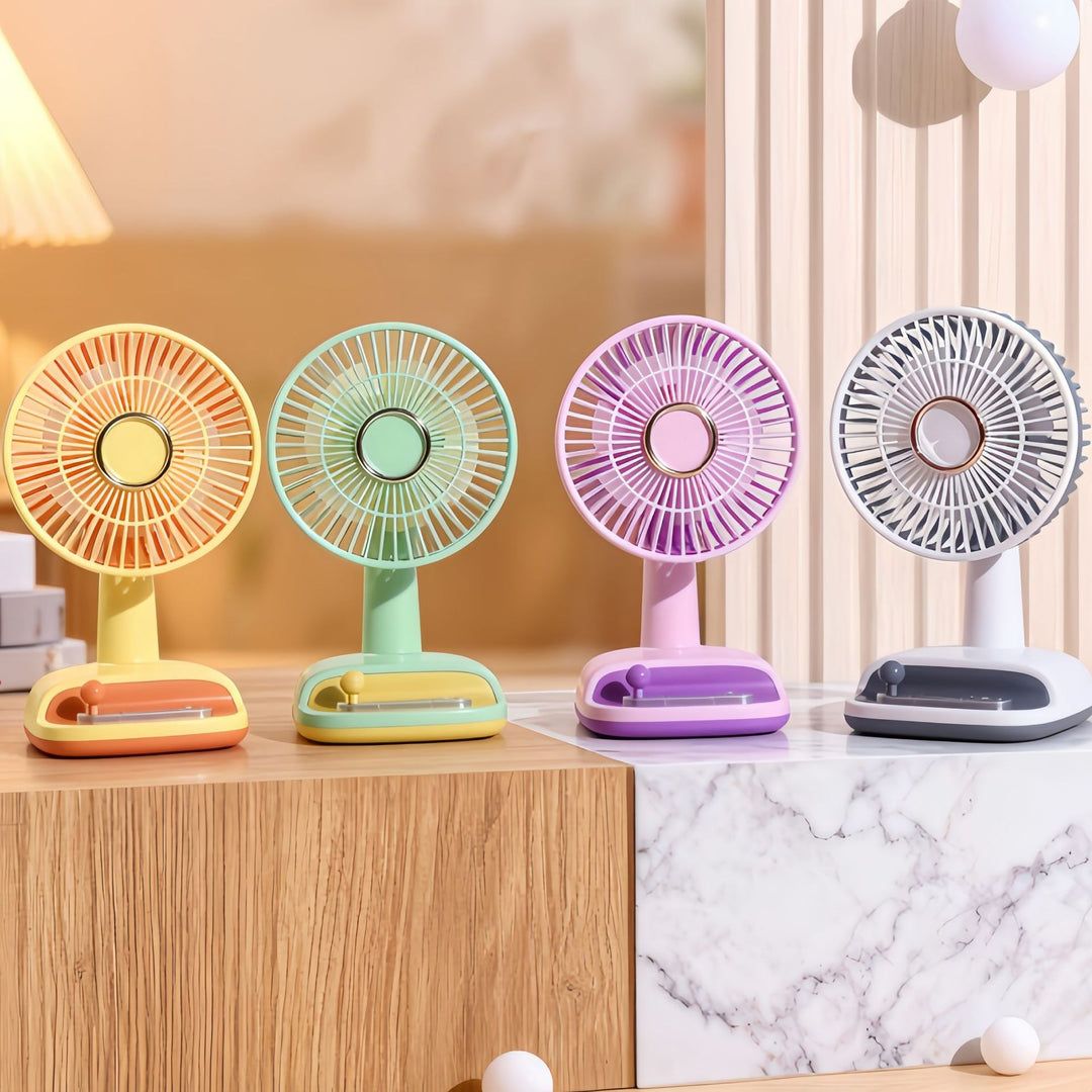 Ladies table fan with flexible tilt angle Stornfield