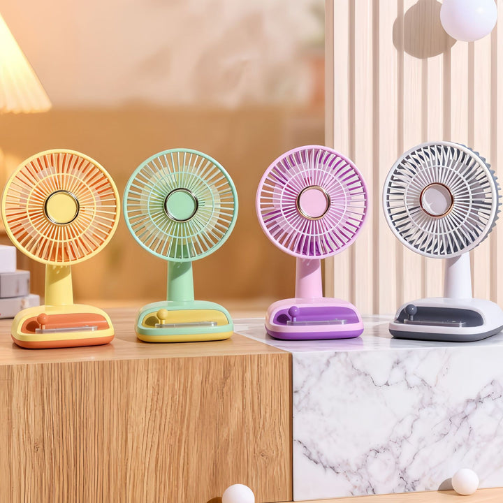 Ladies table fan with flexible tilt angle Stornfield