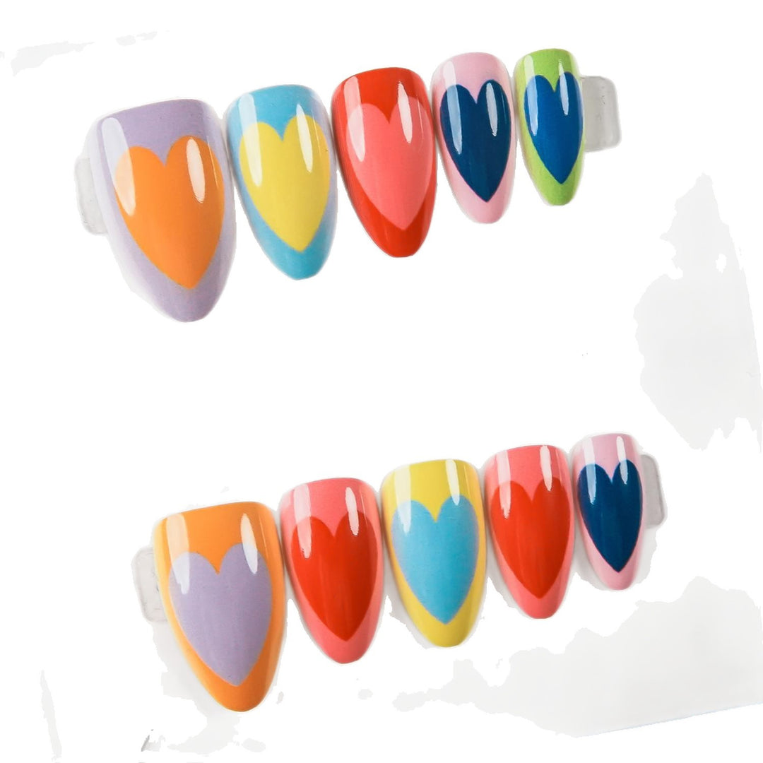 Creative Heart Design Press-On Nail Set