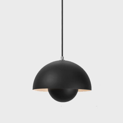 Scandinavian Pendant Light - Elegant 1-Light Semi-Round Lighting for Living Room and Bedroom | Stornfield