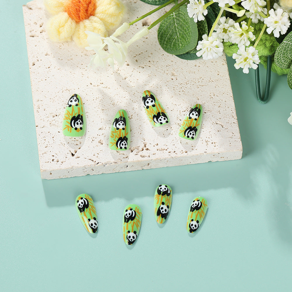 Nail art with cute panda design Stornfield