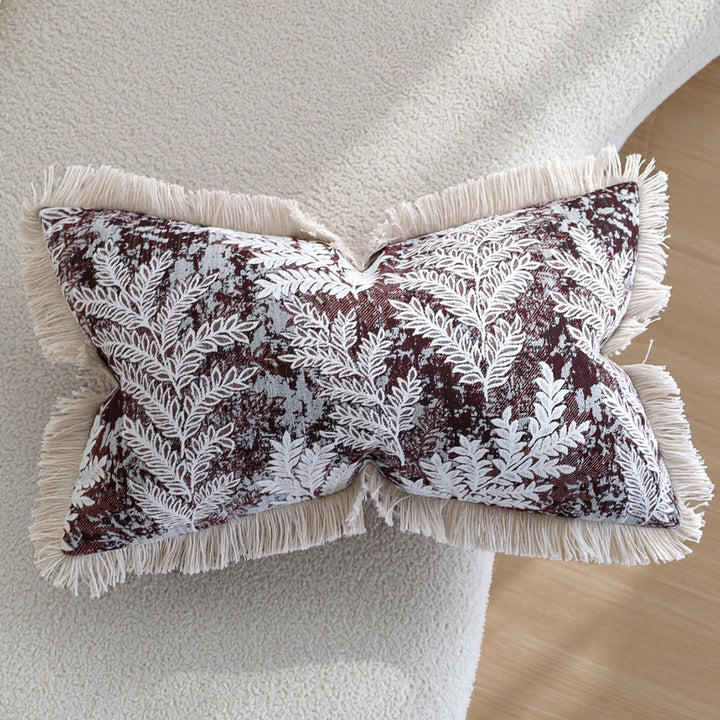 Decorative cushion with elegant fringed edge