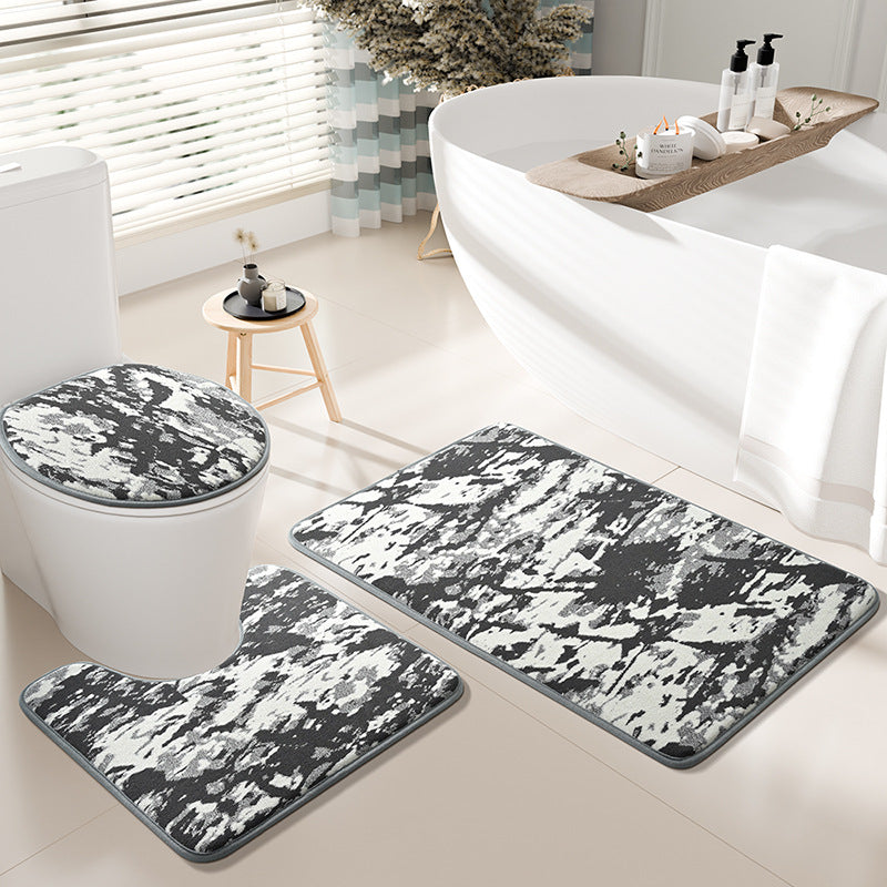Luxury Abstract Design Bath Mat Set