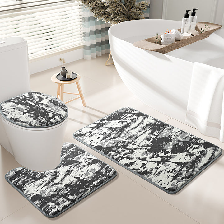 Luxury Abstract Design Bath Mat Set