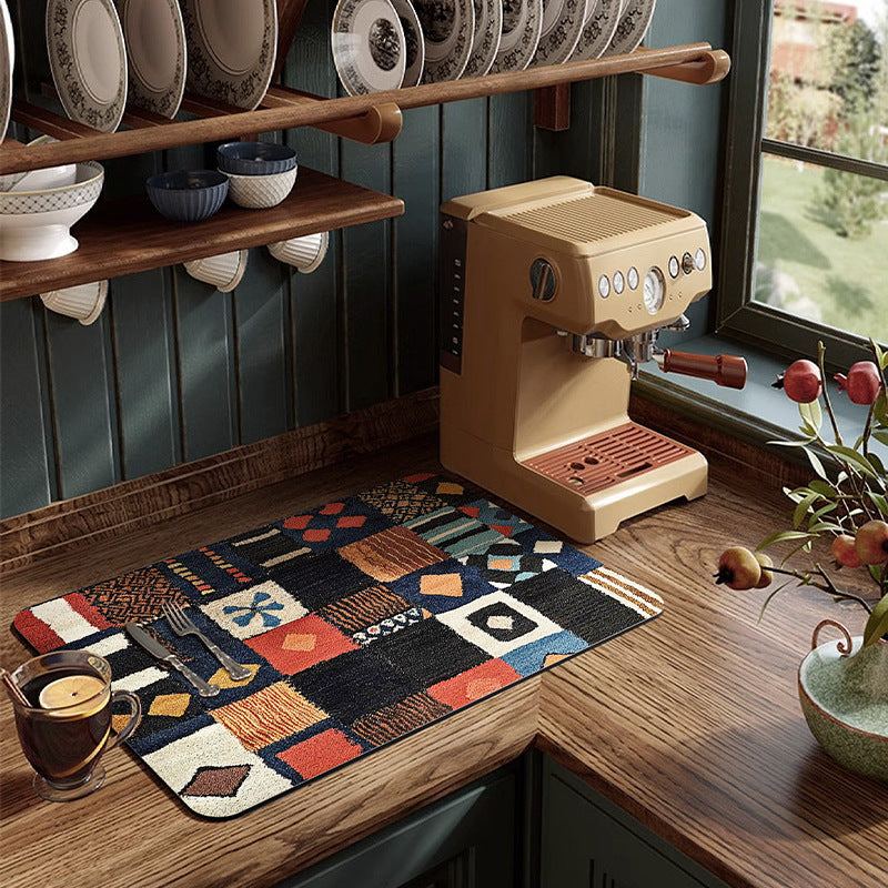 Geometric Print Kitchen Counter Mat