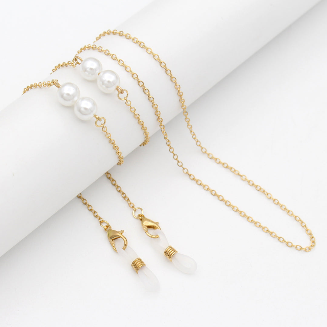 Elegant Pearl-Accented Eyewear Retainer Chain Stornfield