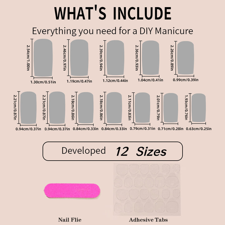 Elegant artificial nail set with floral design and rhinestone accents Stornfield