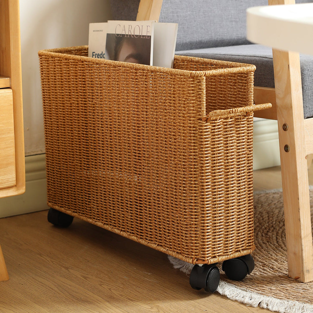 Multi-Functional Woven Storage Cart with Wheels Stornfield