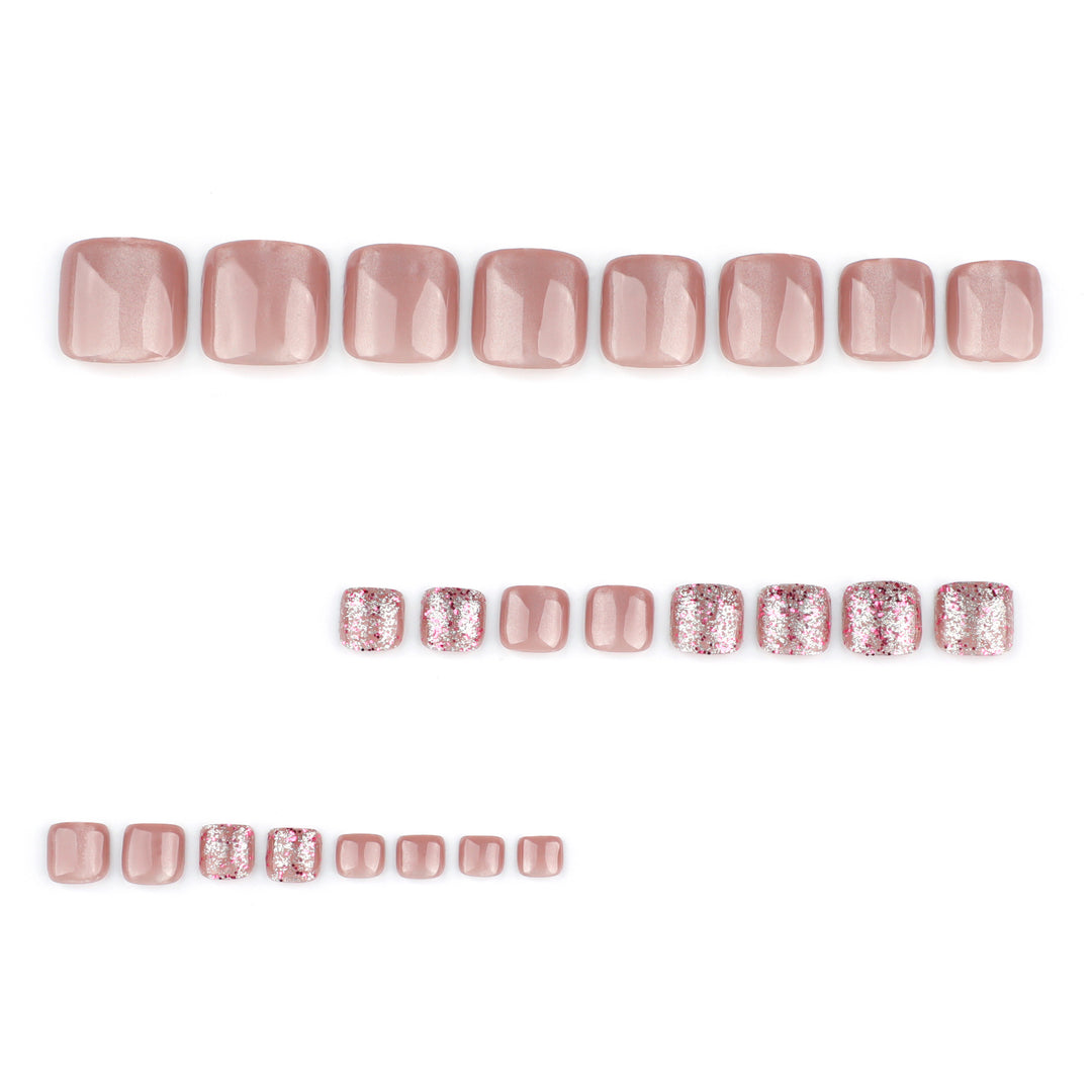 Artistic toenail design with glitter accents Stornfield