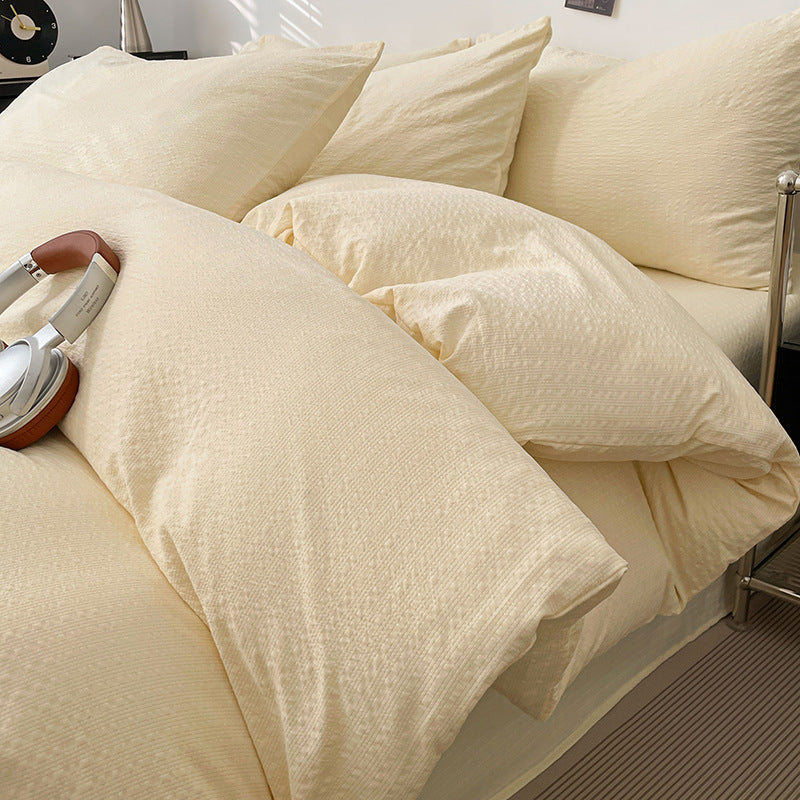Textured Quilted Bedding Set