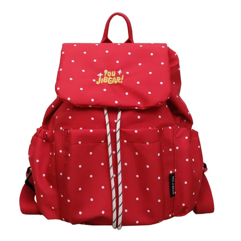 Polka Dot Textured Backpack Stornfield