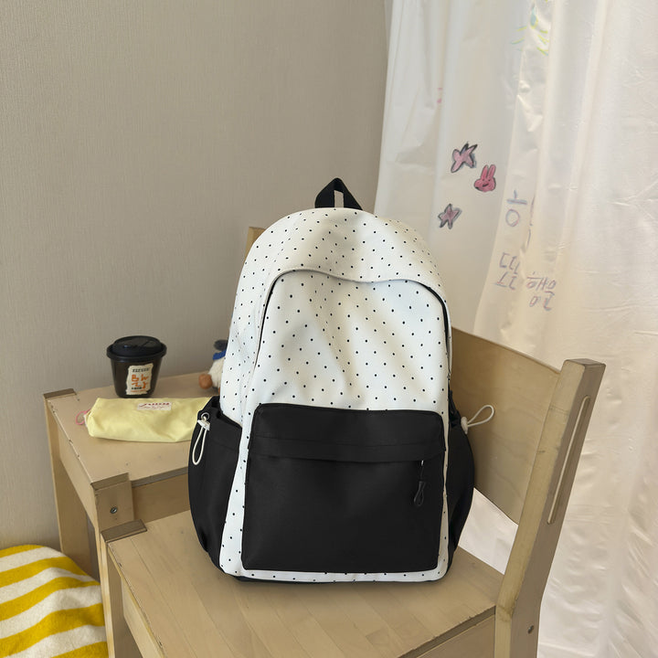 Polka Dot and Solid Color Backpack Stornfield