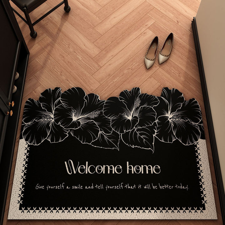 Floral-Themed Welcome Mat Stornfield
