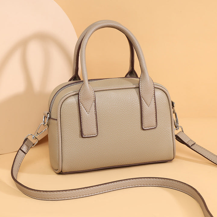 Textured Leather Mini Handheld Satchel Stornfield