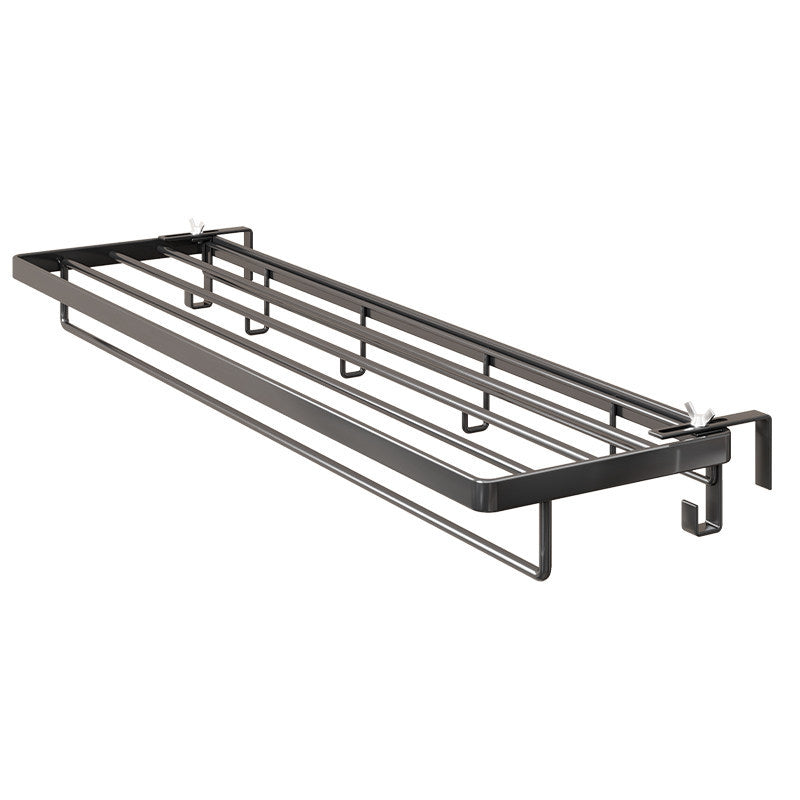 Over-Bunk Bed Rail Hanging Drying and Clothes Organizer Rack