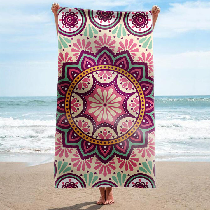 Beach towel with artistic mandala design Stornfield