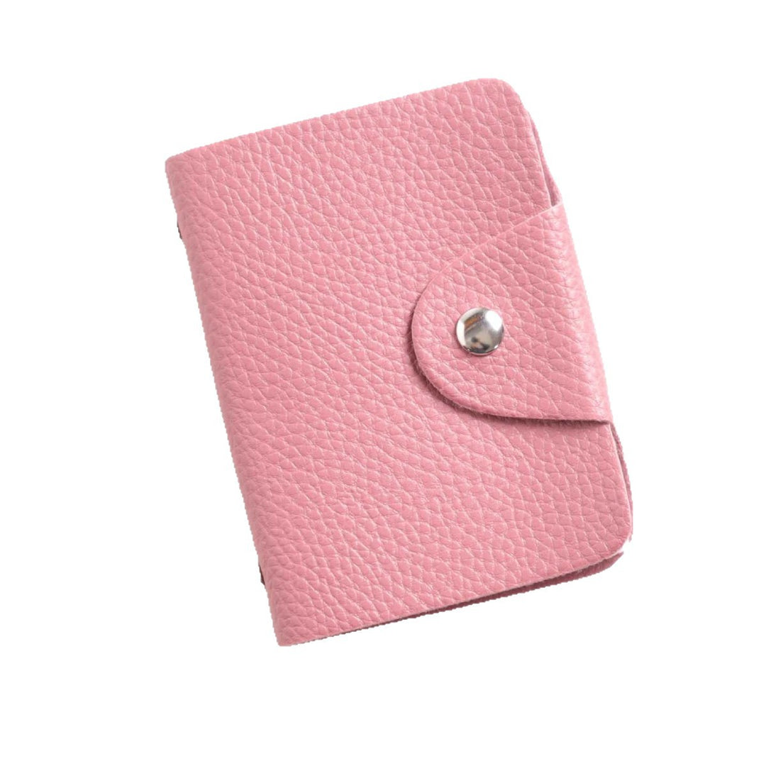 Compact Textured Leather Card Wallet