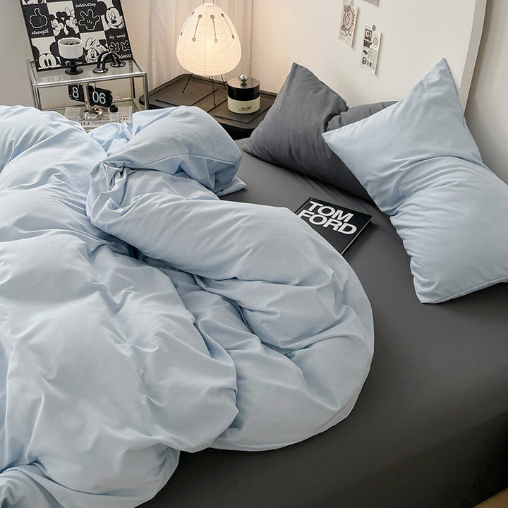 Checked Pattern Duvet Cover Set