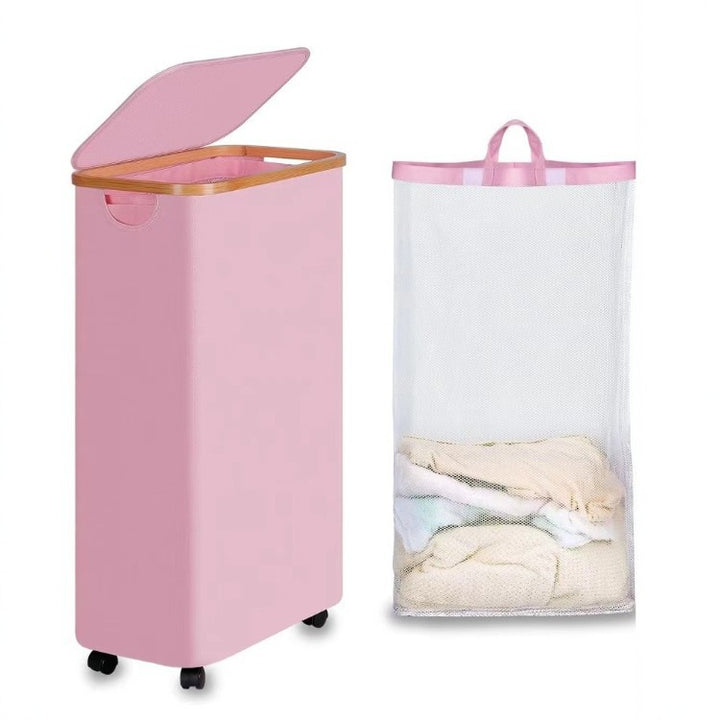 High-quality laundry basket with lid and handle Stornfield