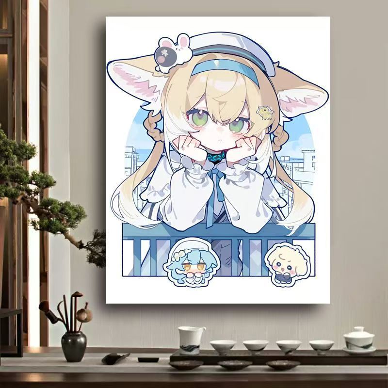 Whimsical Anime Character Canvas Art Stornfield