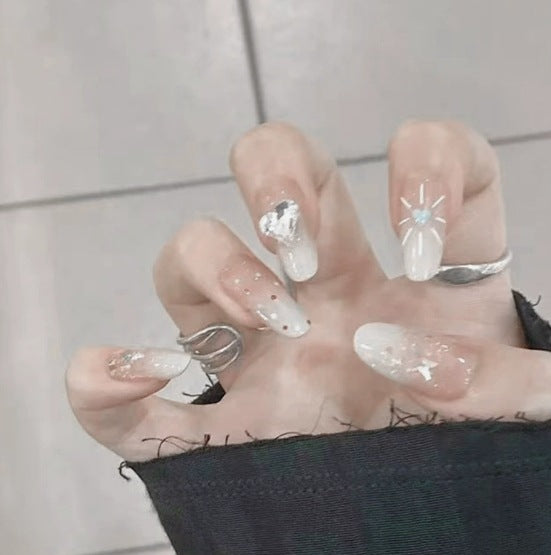 Decorative French Tip Nail Art Extensions Stornfield